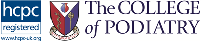 HCPC and The College of podiatry registration logos
